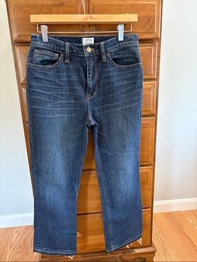 J. Crew Dark Blue Straight-Leg Jeans